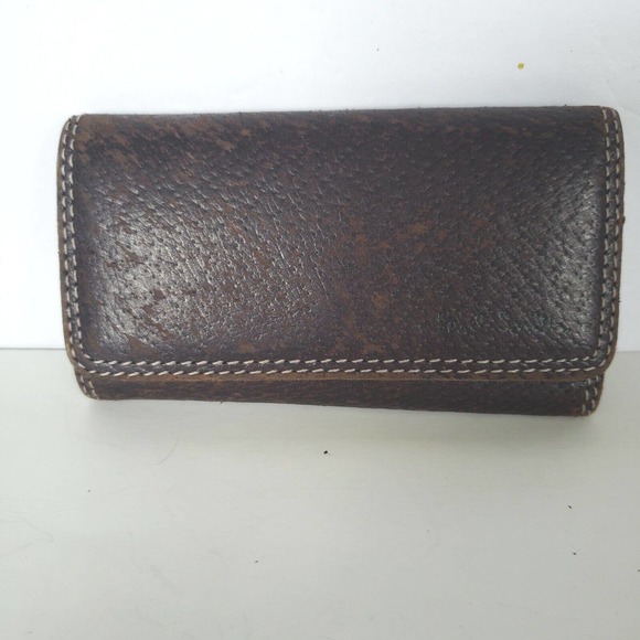 Paul Smith 4-Key Hooks Holder Card Case Wallet Logo Brown Trifold Designer Small - Picture 1 of 9